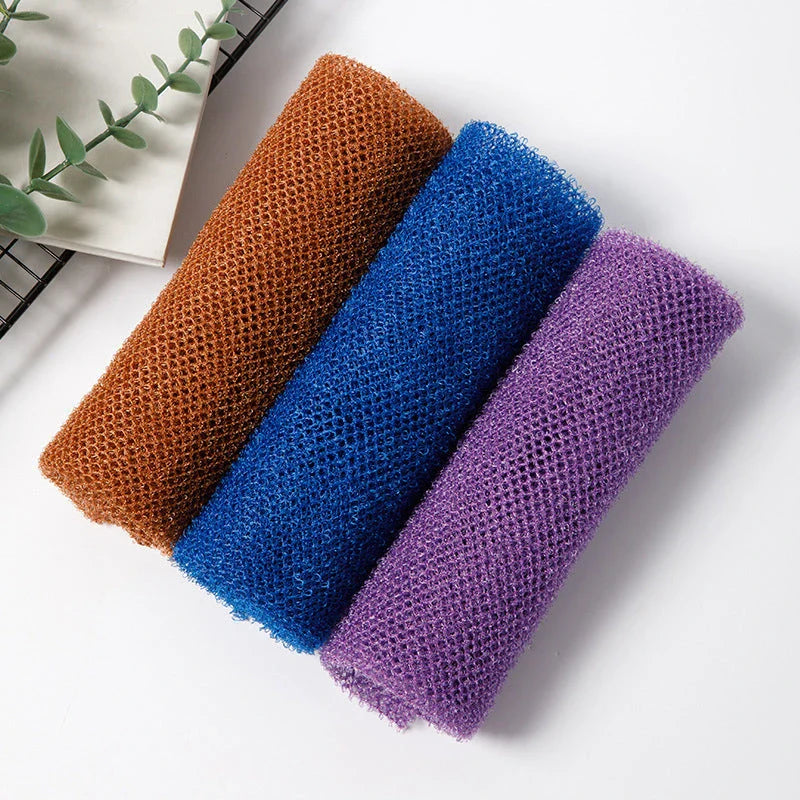 Premium Exfoliating Bath Sponge from Africa with Durable Nylon Construction and Stretchable Design for Full-Body Cleansing