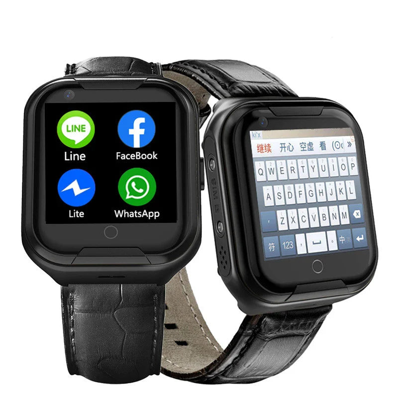 Premium elderly smart watch with blood pressure monitoring and fall detection features