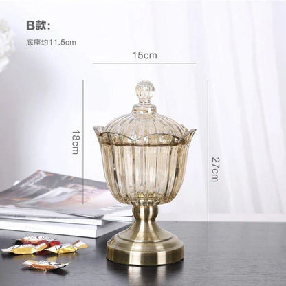 Elegant Nordic Crystal Glass Storage Pot with Sleek Scandinavian Design