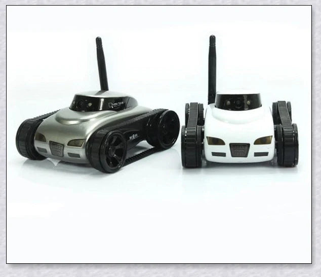 Compact remote-controlled camera tank with wireless control and 20-metre camera range