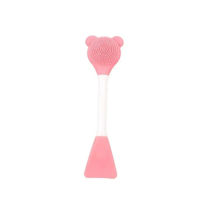 Luxurious silicone bear-shaped face mask applicator brush in various colours for effortless, even skincare product application