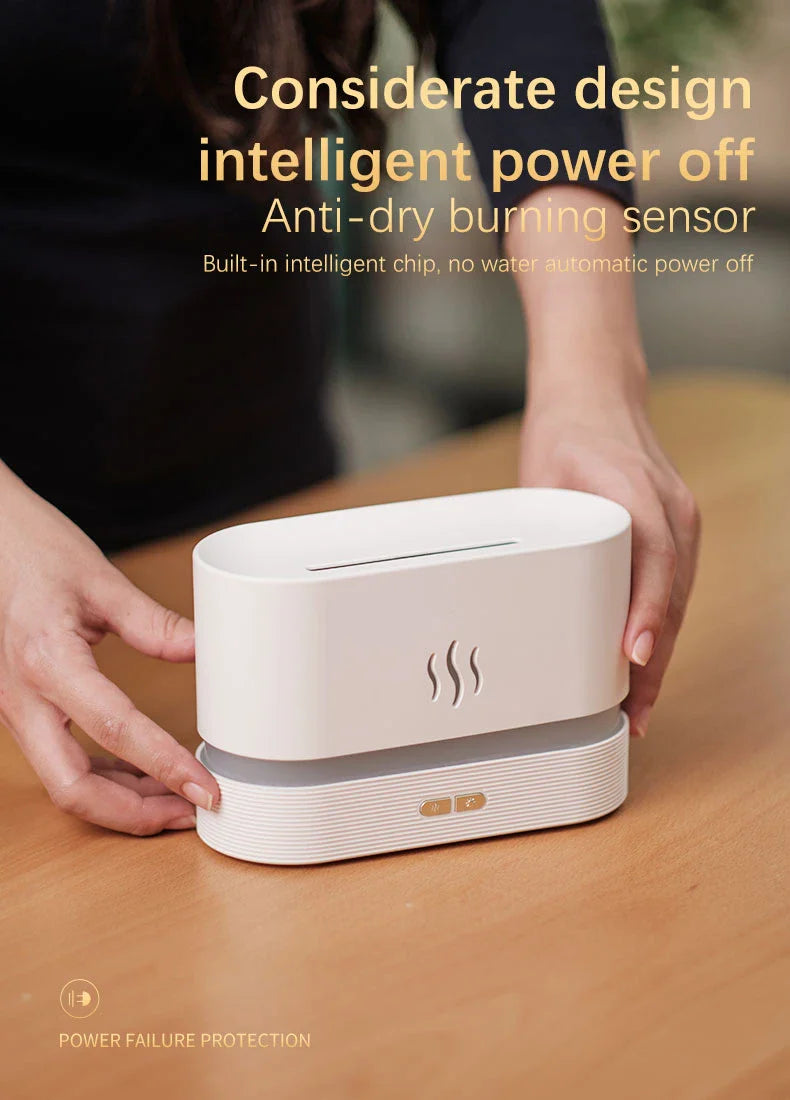 Premium Flame Humidifier with Aromatic Mist and Mesmerising Lighting Effect