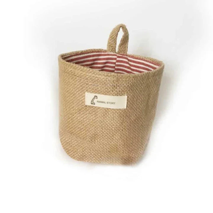 Eco-Friendly Soft Storage Basket made with natural fibres for sustainable home organisation
