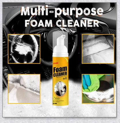 Powerful multifunctional foam cleaner for car interiors, effectively removing dirt, grime and stains from upholstery, carpets and dashboard.
