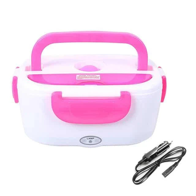 Portable Electric Heating Lunch Box with 1.2-litre capacity, 40-watt heating, and durable plastic construction for hot, freshly prepared meals on the go.