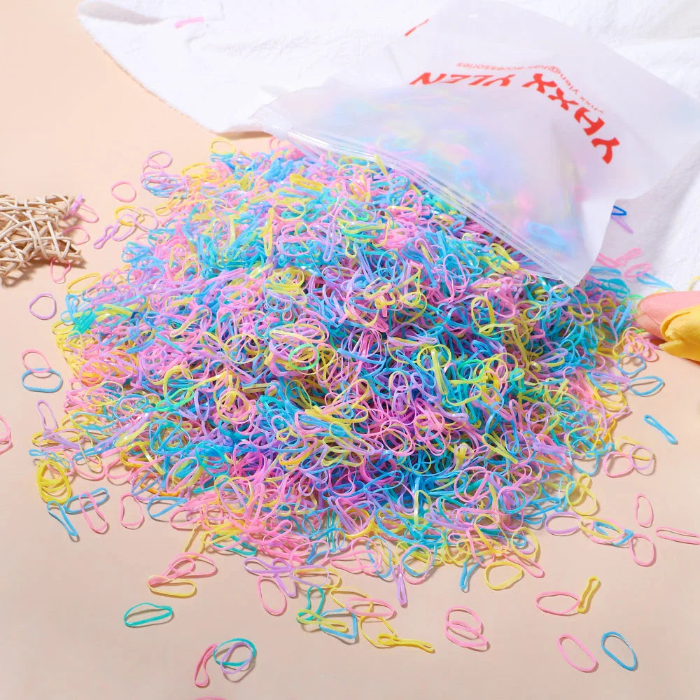500 Vibrant and Durable Disposable Hair Bands for Girls in Various Colours