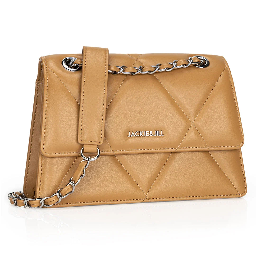 Premium PU leather shoulder bag with a chic diamond pattern, perfect for everyday elegance and versatility.