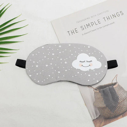 Adjustable cotton and silk sleep mask in green colour for total blackout and uninterrupted sleep