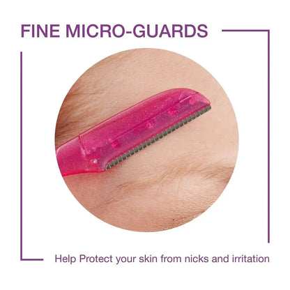 Precision Facial and Eyebrow Razors for Women - Removes Peach Fuzz, Shapes Brows, and Exfoliates Skin