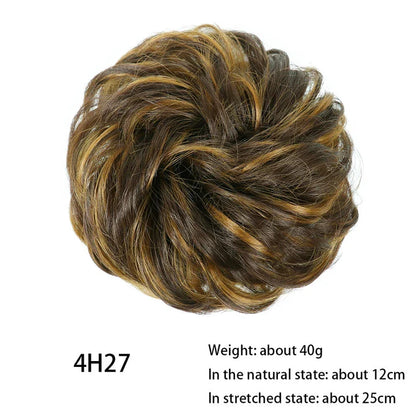 Messy Chignon Donut Hair Bun Pad in Fawn Brown colour, a versatile hair accessory that creates a stylish and effortless bun hairstyle.