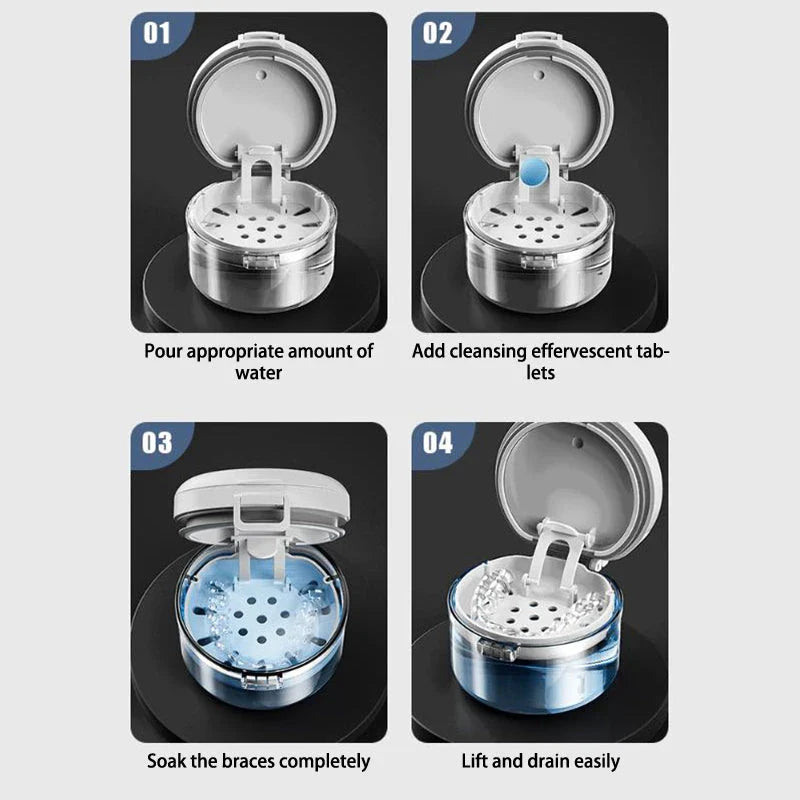 Portable Orthodontic Retainer Case for Storing and Protecting Dental Braces and Appliances