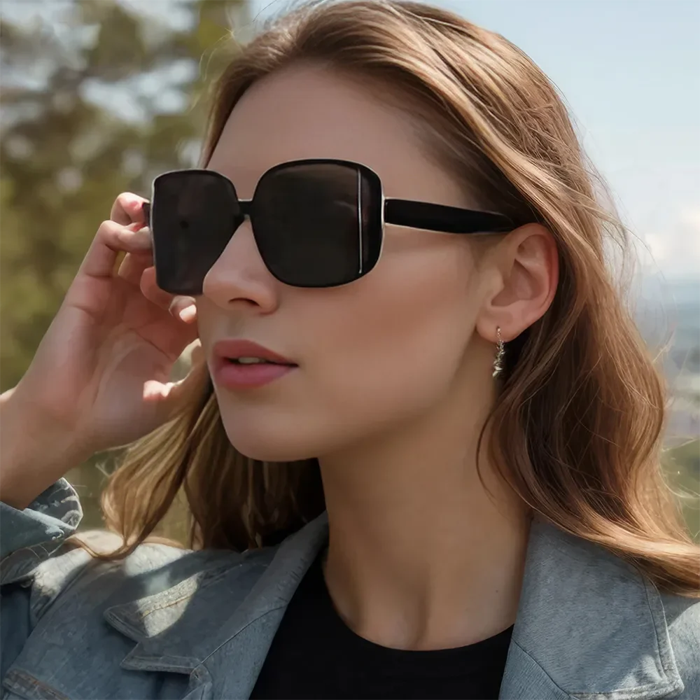 Chic and oversized square sunglasses with gradient lenses, providing UV protection and a stylish look for women