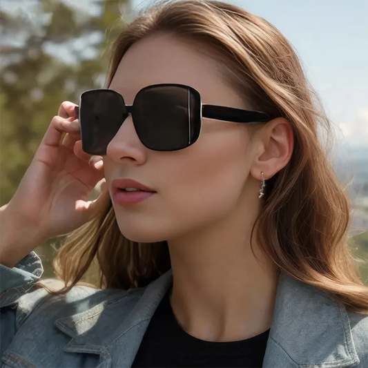 Chic and oversized square sunglasses with gradient lenses, providing UV protection and a stylish look for women