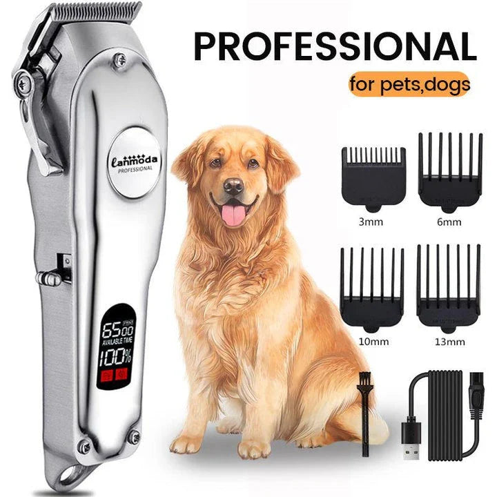 Professional-Grade Rechargeable Pet Hair Trimmer with Quiet Operation and Precision Blades