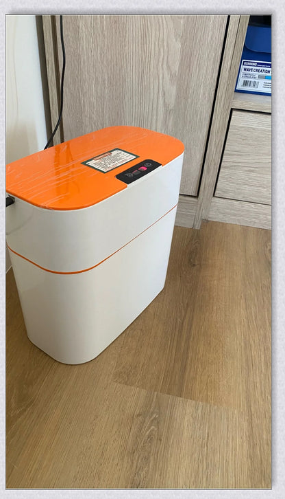 Sleek and modern automatic garbage can with motion-activated sensor for a hygienic and hassle-free waste disposal experience
