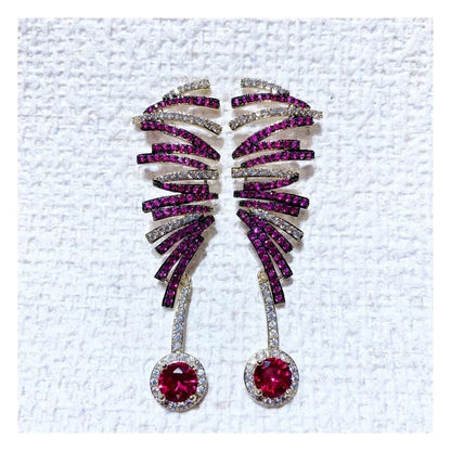 Elegant Three-Dimensional Colour-Block Geometric Earrings in gold, silver, and rose gold finishes