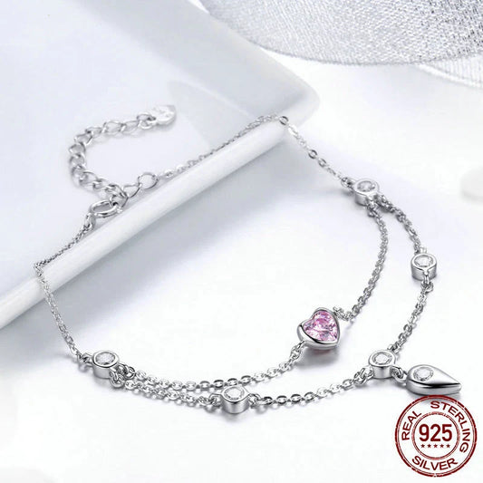 Elegant silver bracelet with a delicate sweetheart design, perfect for adding a touch of sophistication to any outfit.