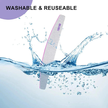 Dual-Sided Emery Board Nail Files for Salon-Quality Nails at Home or On-the-Go