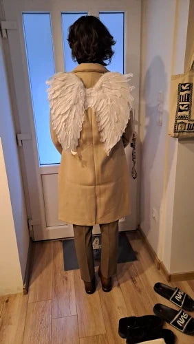 Captivating 3D Angel & Devil Wings in angelic white and devilish black colours, perfect for Halloween, masquerade, and costume parties