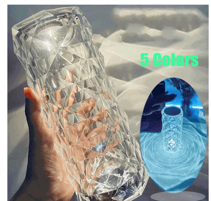 Elegant crystal-inspired table lamp with 16 colour modes, perfect for bedrooms, living rooms, and more