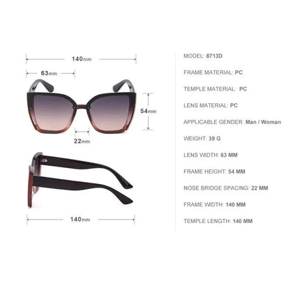Chic oversized cat eye sunglasses with a vintage-inspired design and UV400 protection for stylish British women