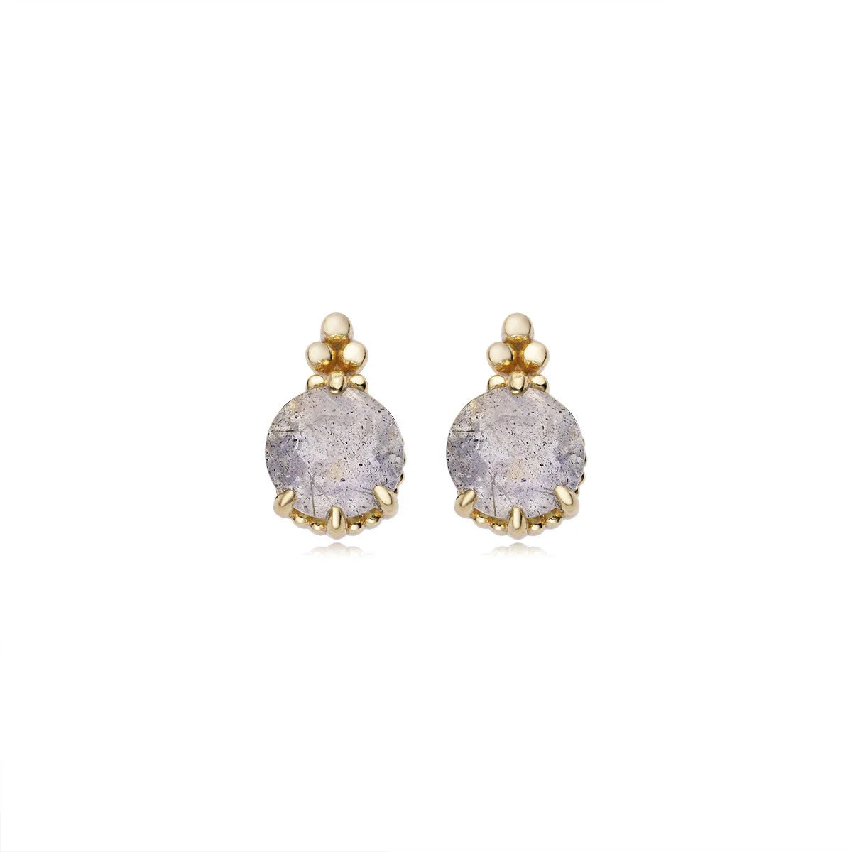 Elegant elongated stone earrings with a geometric design and a white crystal, a sophisticated accessory for the discerning British woman.