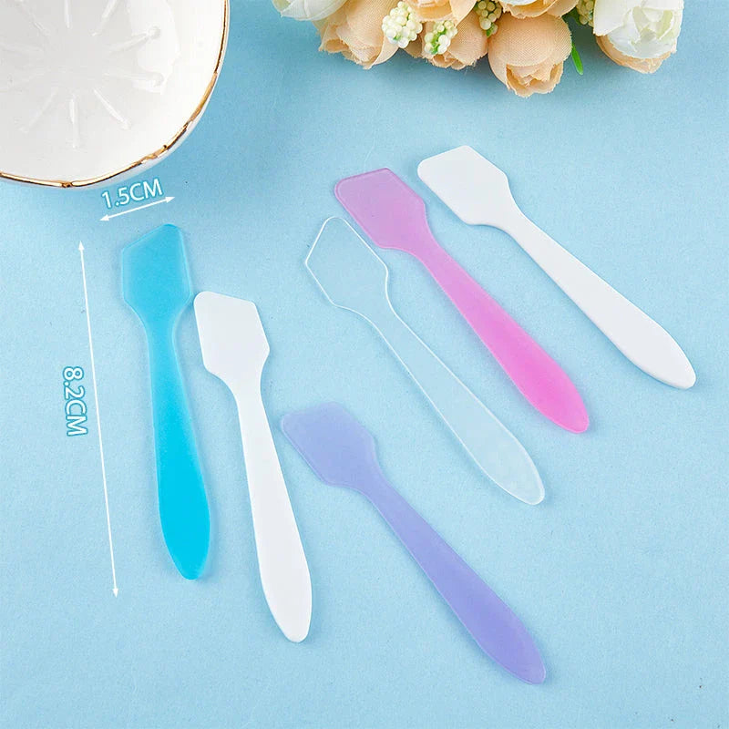 10 Vibrant Mini Cosmetic Spatulas for Precise Skincare and Makeup Application