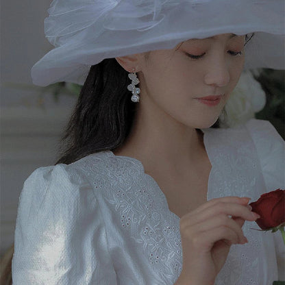 Elegant Aurora Petal Baroque Pearl Earrings with a lustrous and mesmerising design