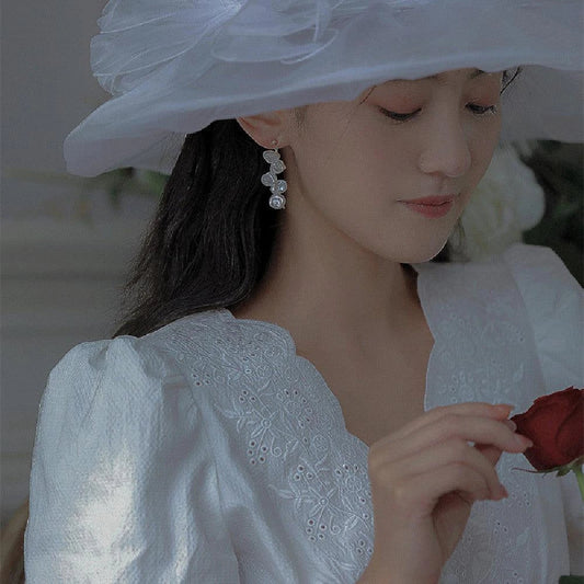 Elegant Aurora Petal Baroque Pearl Earrings with a lustrous and mesmerising design