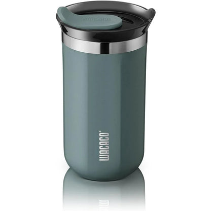 Premium insulated stainless steel travel mug in various vibrant colours, designed for keeping hot and cold drinks at the perfect temperature for on-the-go British lifestyles.