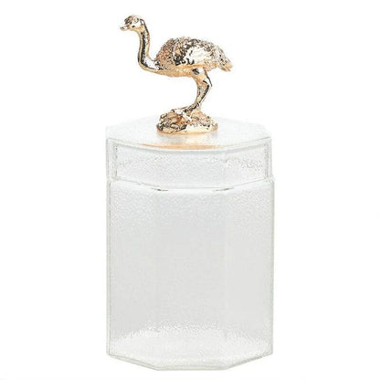 Premium glass food storage jar with a stylish rabbit-shaped lid, ideal for storing dry goods, snacks, and homemade preserves in the kitchen.