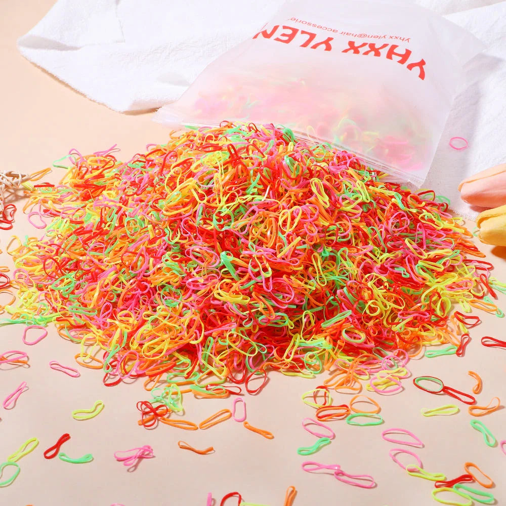 500 Vibrant and Durable Disposable Hair Bands for Girls in Various Colours