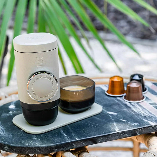Portable Espresso Maker NS2, a compact and eco-friendly device that allows you to enjoy rich, creamy espresso anywhere.