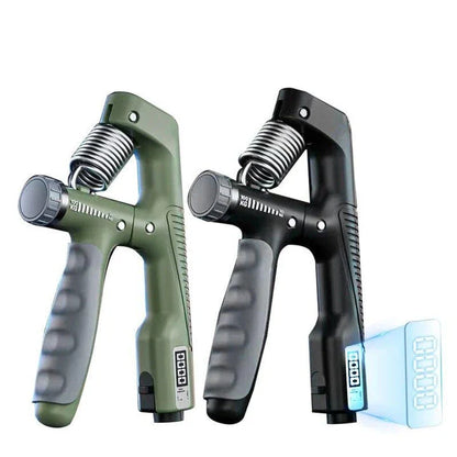 Adjustable Smart Counting Hand Grip with digital counter and rubber handles for strength training
