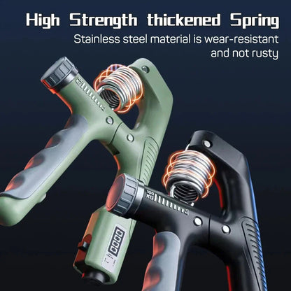 Adjustable Smart Counting Hand Grip with digital counter and rubber handles for strength training