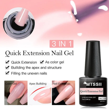 Trendha 7ML Quick Extension Nail Gel in various shades for creating salon-quality nail extensions at home