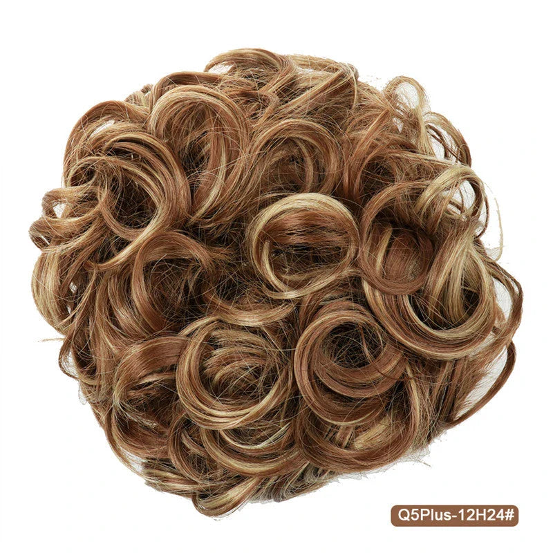 Messy Chignon Donut Hair Bun Pad in Fawn Brown colour, a versatile hair accessory that creates a stylish and effortless bun hairstyle.