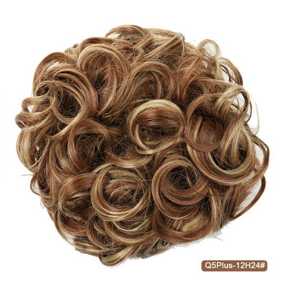 Messy Chignon Donut Hair Bun Pad in Fawn Brown colour, a versatile hair accessory that creates a stylish and effortless bun hairstyle.