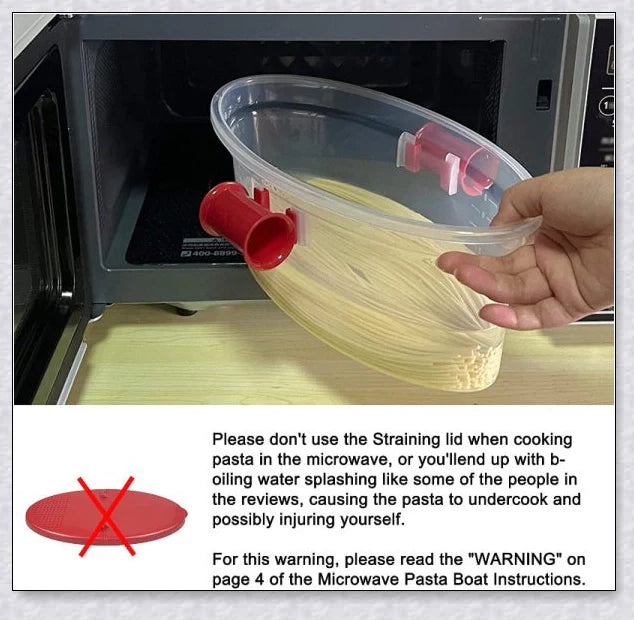 Homeenjoy UK Versatile Microwave Pasta Maker for Speedy Meals