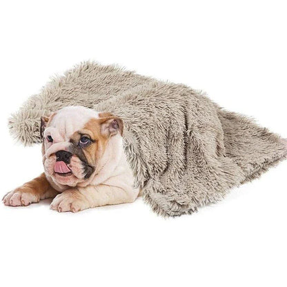 Cosy plush sleeping blanket for pets, available in small, medium, and large sizes, with a soft and luxurious design to provide ultimate comfort for your furry friend.