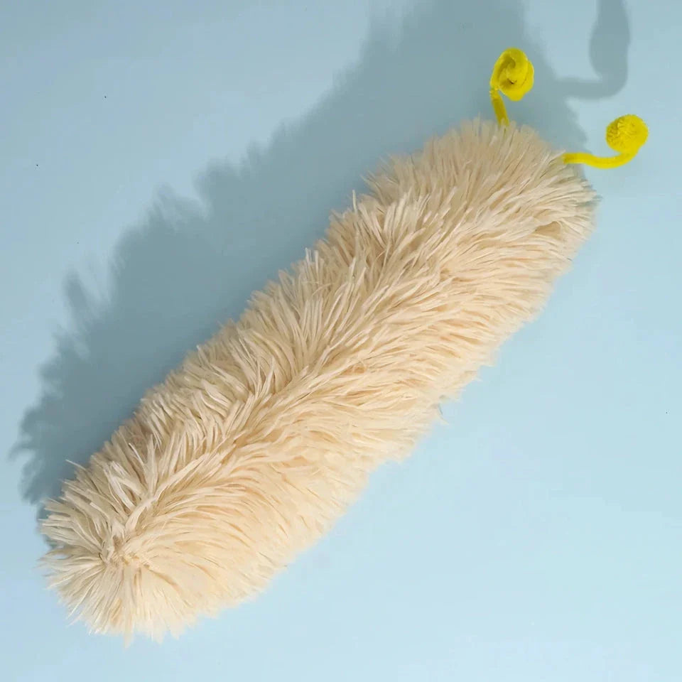Durable catnip-infused plush toy in a vibrant purple colour, designed to engage and entertain cats during playtime