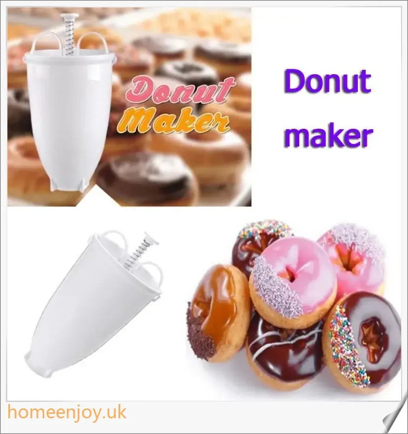 Delightful Donut Maker with batter dispenser, creating perfect donut shapes in hot oil