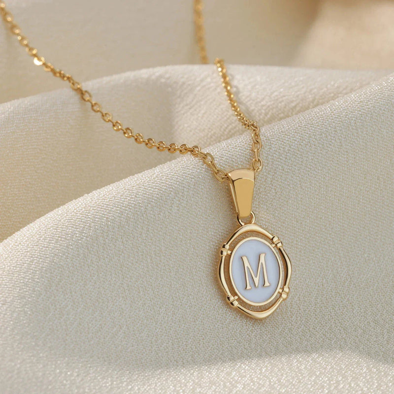Homeenjoy UK Elegant Gold-Tone Letter Pendant Necklace with Fitness Tracker