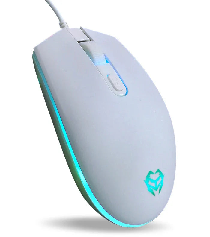 Brilliantly illuminated wired keyboard and mouse set with crystal-clear backlighting and sleek, sophisticated design