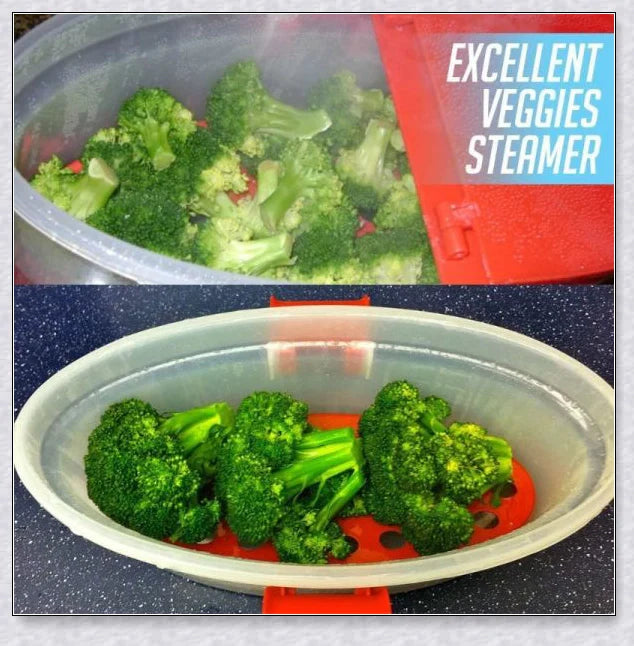 Versatile microwave pasta cooker with convenient handles and precise water-filling lines for quick and easy pasta preparation