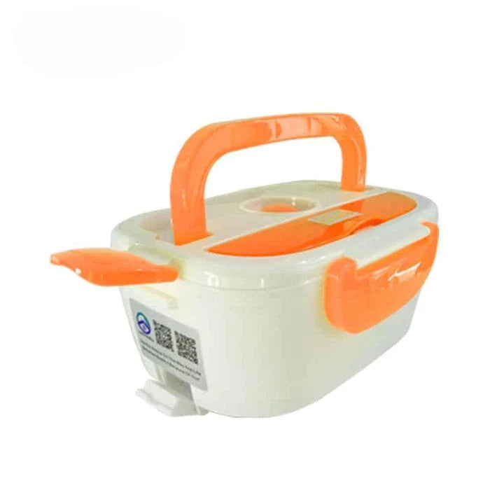 Portable Electric Heating Lunch Box with 1.2-litre capacity, 40-watt heating, and durable plastic construction for hot, freshly prepared meals on the go.