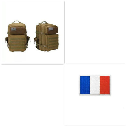 Oxford fabric waterproof backpack with large 45-litre capacity, multiple pockets, and comfortable padded straps for daily use and outdoor adventures