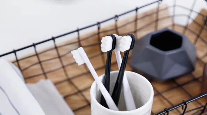 Premium soft-bristle toothbrush with 20,000 bristles for thorough, gentle dental cleaning in the UK
