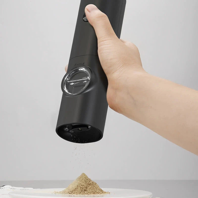 Portable Mini Electric Spice Grinder with adjustable coarseness and automatic operation for fresh, perfectly ground spices