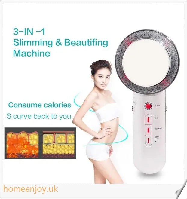 Ultrasonic Cavitation Fat Burner Device with Infrared Therapy and Microcurrent for Body Slimming and Anti-Cellulite Treatment